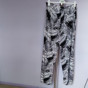 Black and white soft plazzo pants